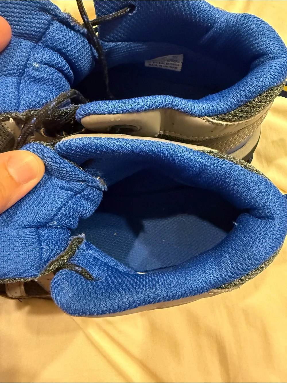 Merrell Boys Hiking Shoes | Size 2 | Gray Blue Trail Sneakers